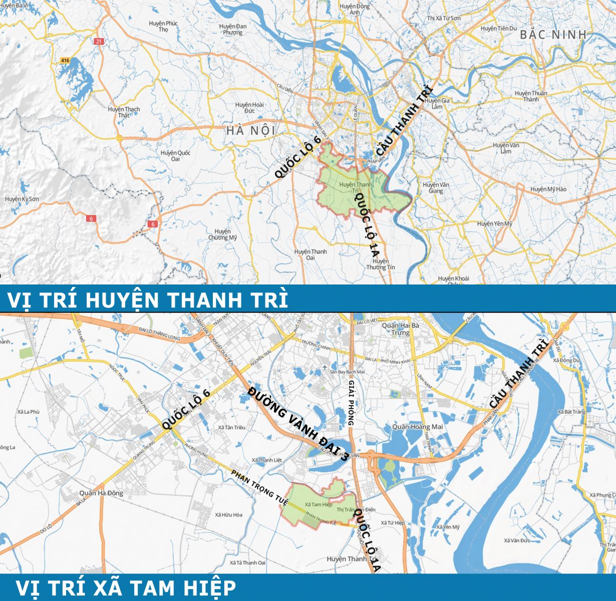 Bản đồ Trang trại hoa cây cảnh thăng Long - khu vực Xã Tam Hiệp