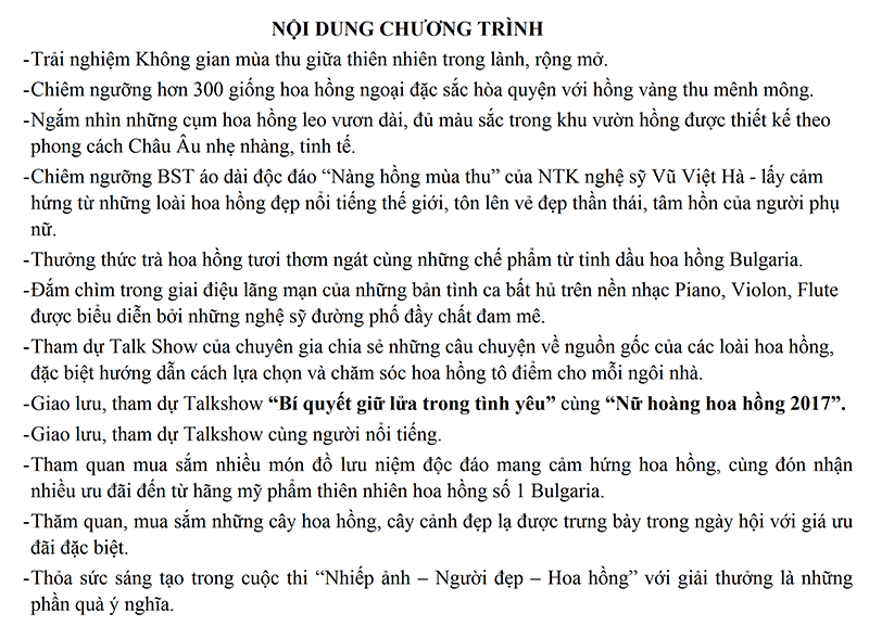 noi dung chuong trinh ngay hoi