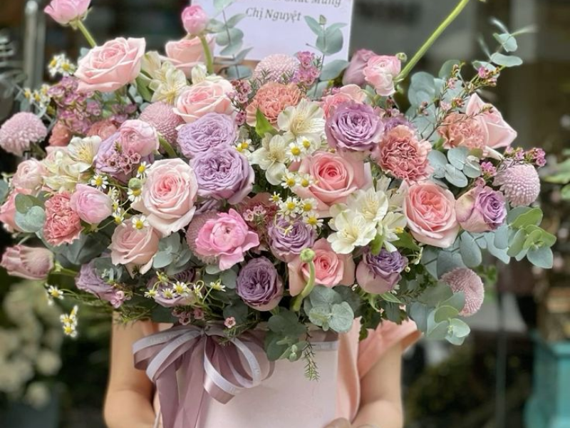 50+ lẵng hoa chúc mừng khai trương hồng phát đẹp

