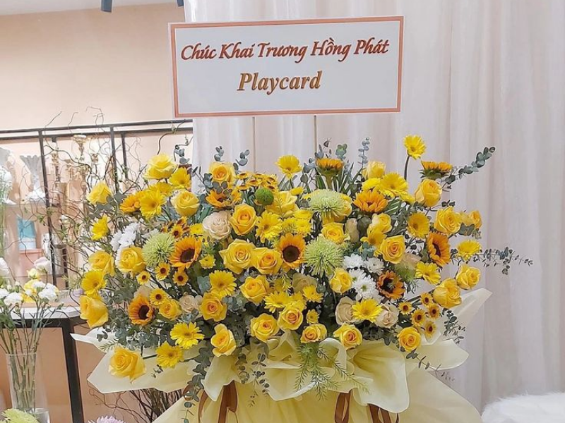 50+ lẵng hoa chúc mừng khai trương hồng phát đẹp
