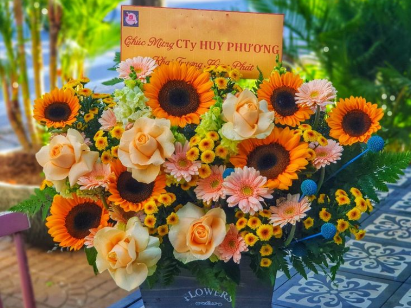 50 Mẫu lẵng hoa chúc mừng khai trương hồng phát đẹp