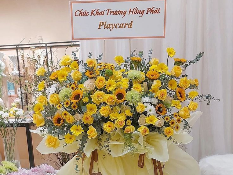 50 Mẫu lẵng hoa chúc mừng khai trương hồng phát đẹp