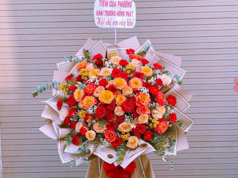 50 Mẫu lẵng hoa chúc mừng khai trương hồng phát đẹp