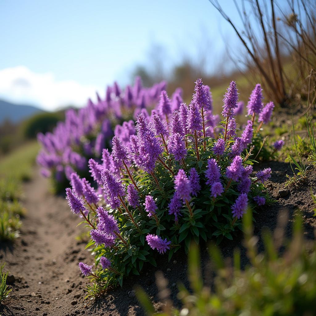 Cay hoa mua moc tu nhien, the hien suc song manh liet, y nghia phong thuy tich cuc