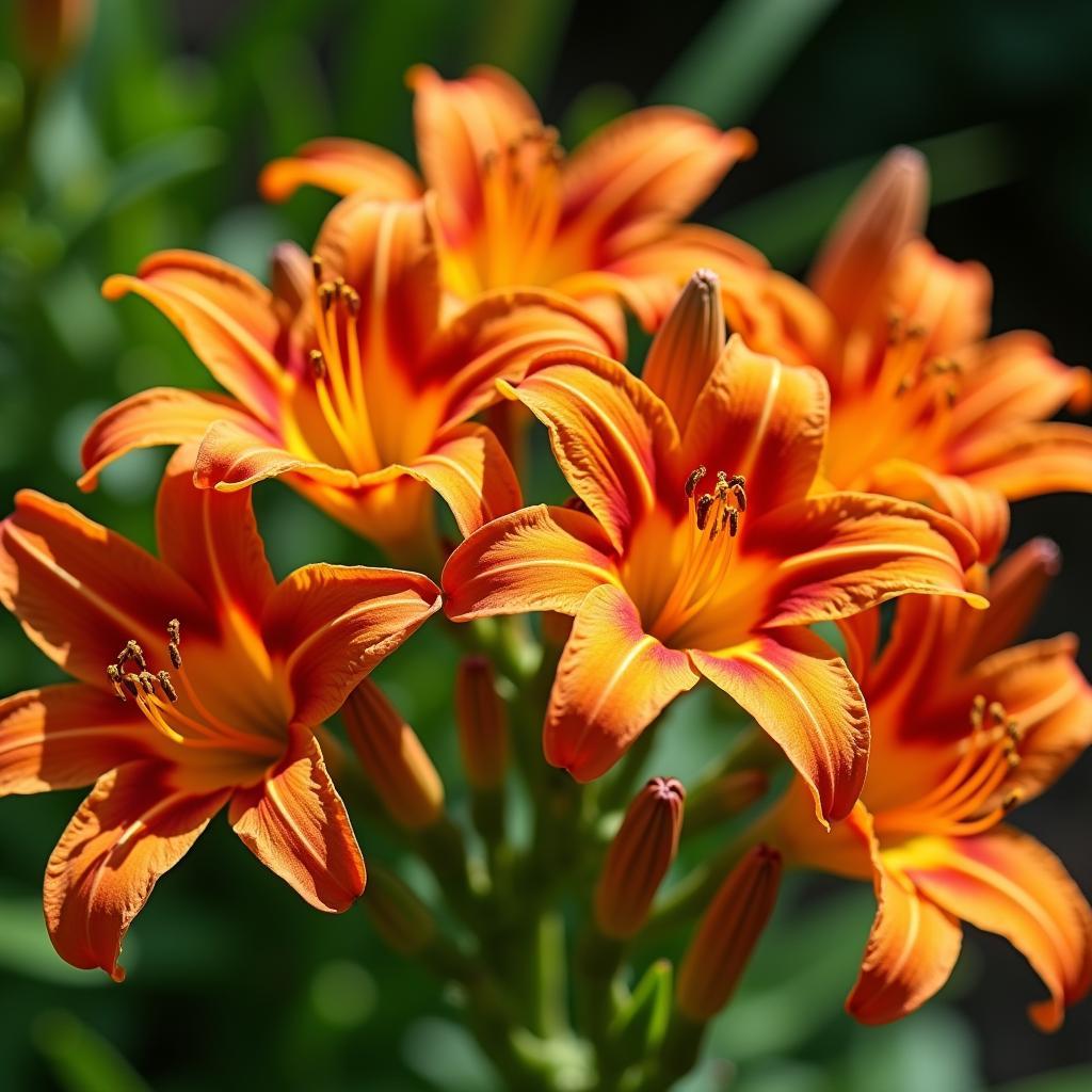 Hinh anh hoa hien sac vang cam ruc ro trong vuon, bieu tuong giai sau va may man, mang ve dep moc mac.