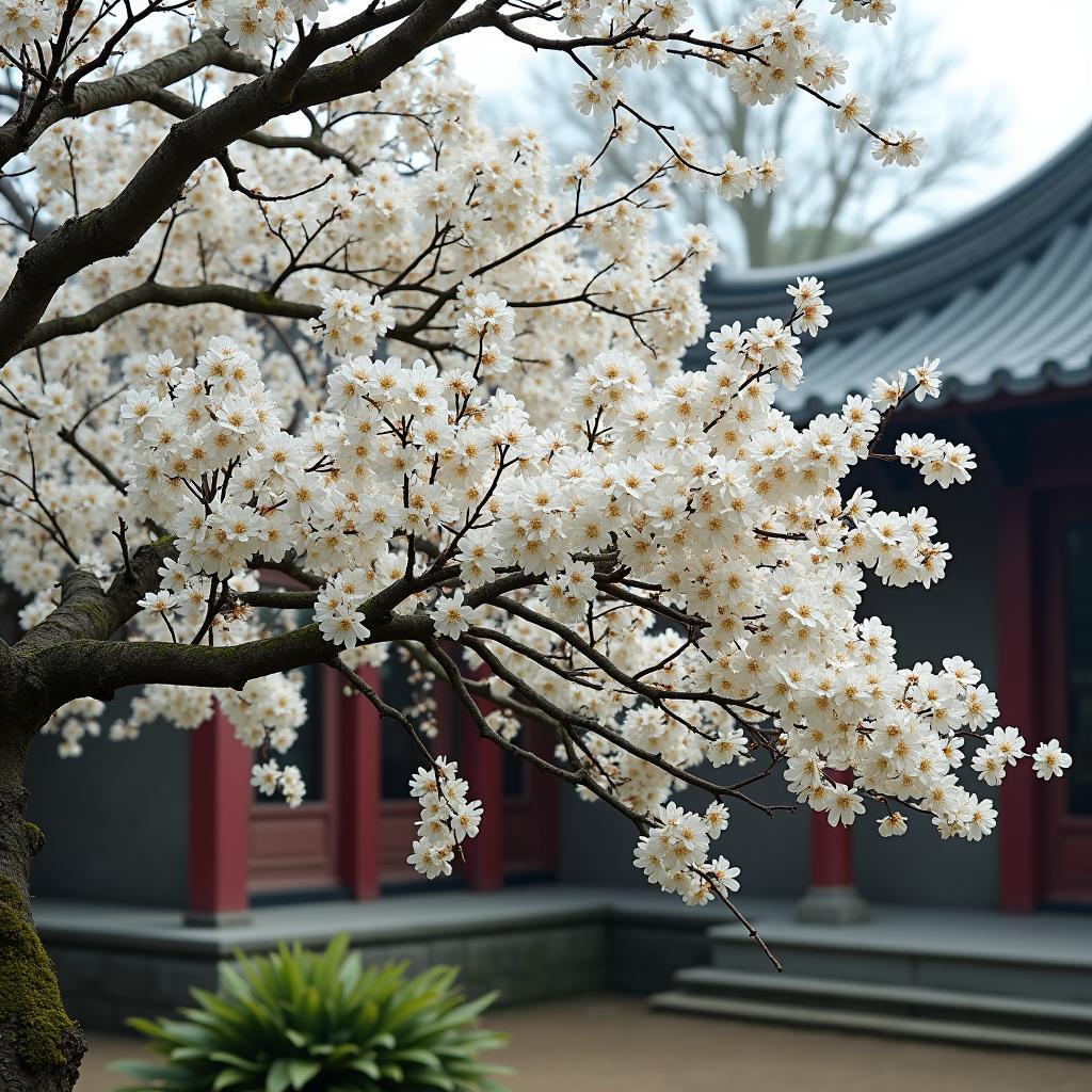 Cay hoa mai trang phong canh dong que bieu tuong suc song ma liet va van hoa tet viet