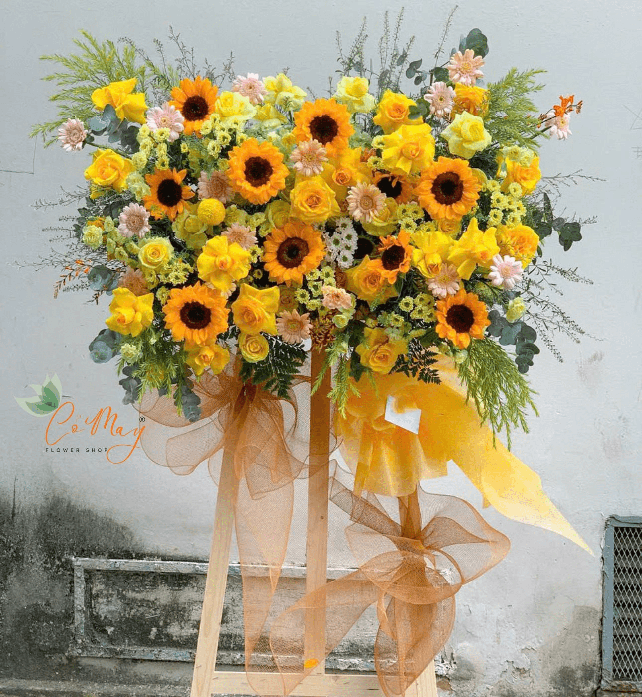 Kệ hoa khai trương hướng dương