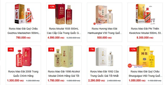Đa dạng dòng rượu Mao Đài, đáp ứng mọi nhu cầu của khách hàng