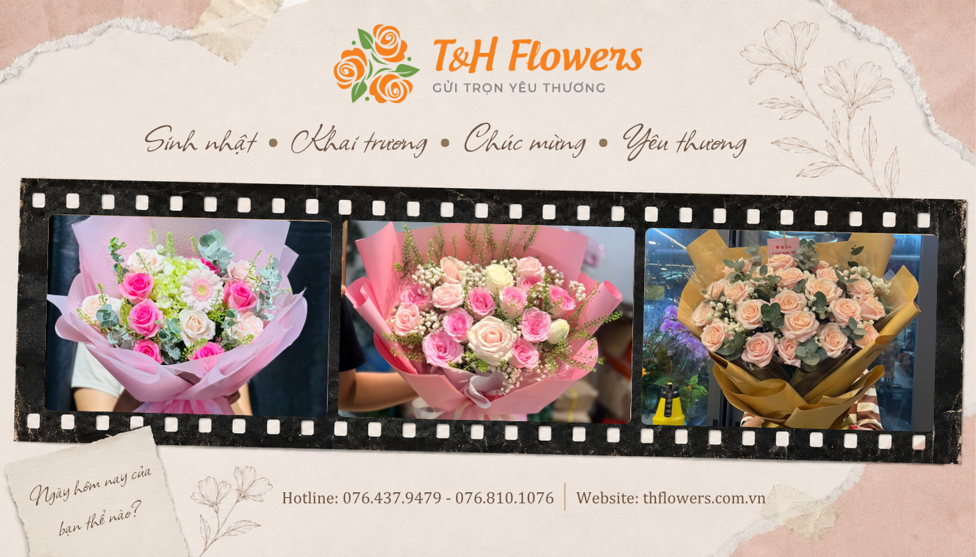 Sản phẩm hoa sinh nhật tại T&H Flowers