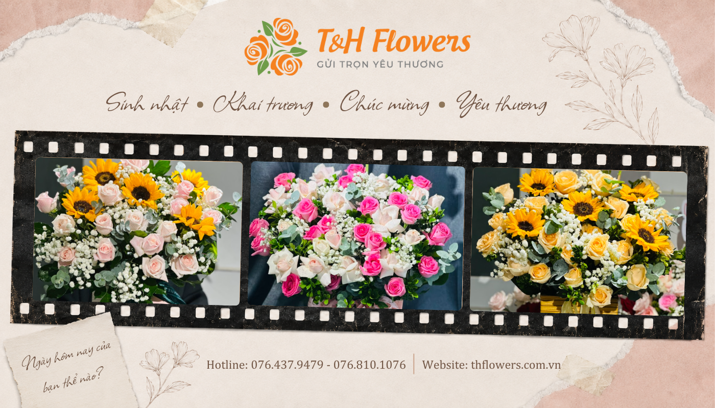 Sản phẩm hoa sinh nhật tại T&H Flowers